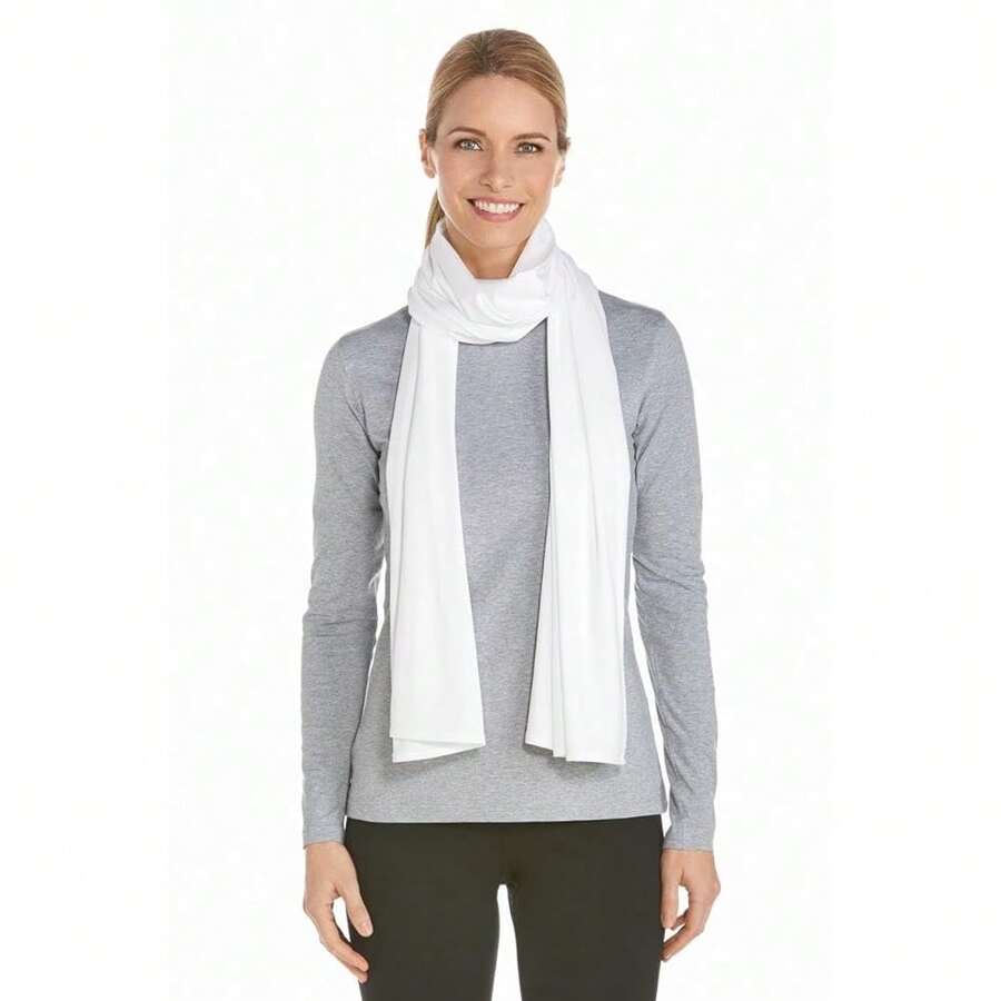 Coolibar Sun Shawl - UPF 50+ Sun Protection - Bhakti,HatFSandssAcc-OneSize,White - White - View 1