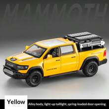 1:32 Scale Zinc Alloy Die-Cast Pickup Truck Model, High-Performance Off-Road Vehicle With Realistic Sound & Light Effects, Openable Doors And Hood, Suitable As Collectible Toy, Birthday/Christmas/Easter/New Year Gift - Multicolor - View 10