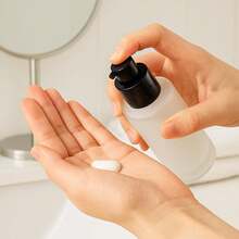 Euuztu 60ml Frosted Glass Lotion Bottles With Black Pump Set Of 3 Refillable Empty Containers Essential Oil Bottles Skincare, Serums, Toner, Essential Oils, Travel & Cosmetics - 1 - Xem 4