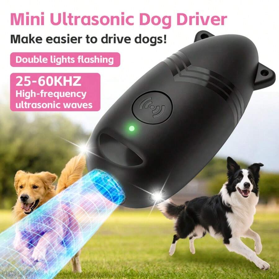 Mini Ultrasonic Dog Repeller, Portable Cute Dolphin Shaped Dog Training Device, Dog Anti-Barking Device, Rechargeable Dog Anti-Barking Collar With Flashing Light, Strong Indoor/Outdoor Dog Anti-Barking Deterrent, Effective Training Tool To Control Dog Misbehavior, Smart Dog Training Device - Multicolor - View 1