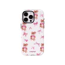 1pc Minimalist Butterfly & Bear Pattern Glossy Perforated Soft Film Hard Phone Case, Compatible With IPhone 17/11/12/13/14/15/16 Pro Max - Multicolor - View 2