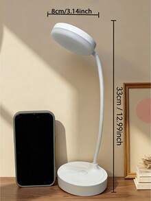 1pc White LED Round Base Button Lamp, Eye-Caring Reading Light, LED Desk Lamp, Desk Lamp, Chargeable/Plug-In, 3 Color Temperatures, Suitable For Dorm, Bedroom, Home, Christmas, Easter, Night Light, Lampshade, Reading Lamp, Bedroom Lighting, Desk Lamp, Reading Light, Reading, Office Supplies, Bedroom, Light, Battery Capacity: 800mAh - Desk Lamp - View 7
