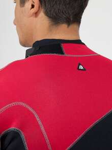 3mm Neoprene Wetsuit, Unisex Warm Diving Suit; Men's Front Zip Surfing Wetsuit; Women's One-Piece Thermal Swimsuit - Red - View 5