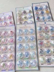 3D立体浮雕贴纸，可爱卡通人物，浮雕奖励贴纸，适用于手机、珠宝、水晶等装饰，海洋、蝴蝶、冰淇淋等主题装饰贴纸 - 彩色 - 查看 3