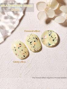 MISS SHAKA 10毫升秋冬百搭美甲牛奶泡泡系列凝胶指甲油牛奶黄白色亮片奶油色流行色夏季美甲套装美甲沙龙居家DIY可爱美甲美甲用品圣诞美甲 - 彩色 - 查看 14