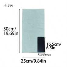 100% Cotton Cartoon Embroidered Smiling Face Pattern Small Towel, Soft & Absorbent, Cute Rectangular Face Towel For Home Use - Baby Blue - View 2