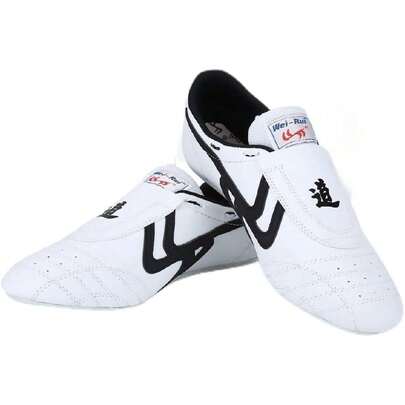 Taekwondo Artes Marciales Sneaker Boxing Karate Kung Fu Tai Chi Zapatos Rayas Negro Zapatillas Deportivas Ligero para Hombres Mujeres, Blanco/Negro,37285387