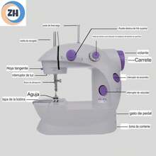 Máquina de coser doméstica pequeña de escritorio totalmente automática eléctrica mini micro máquina de coser de mano para ropa - Multicolor - Ver 5