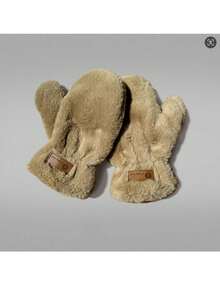 1 Pair Faux Rabbit Thermal Lined Gloves, Touchscreen Friendly, Warm And Fashionable For Women And Students In Autumn/Winter - A - View 7