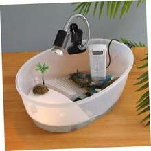 Caja De Tortugas Plástica para Reptiles y Mascotas Tanque De Posado para Tortugas Hábitat para Reptiles para Mini De Interior - 1 - Ver 5
