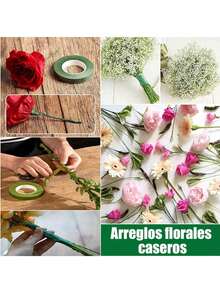 EstiloStabeg Cintas Florales de 5 Colores para Floristería Que Hacen Hermosos Arreglos de Ramo, Guirnaldas de Boda Y Otras Manualidades de Bricolaje, Adhesivos para Flores, Cinta para Envolver TallosVersión mejorada - 1 - Ver 7