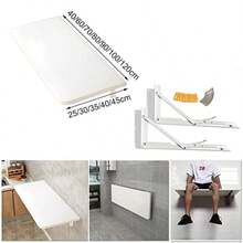 Genérico Escritorio Plegable de Pared Blanco estación de Trabajo para computadora Mesa Flotante para Cocina Comedor Ahorra Espacio para Oficina en casa Dormitorio Mesa abatible colga - 6030 cm 23 pulgadas 12 pulgadas - Ver 2