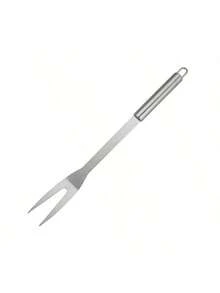 1pc Stainless Steel Barbecue Fork, Essential Grilling Accessory - Silver - View 5