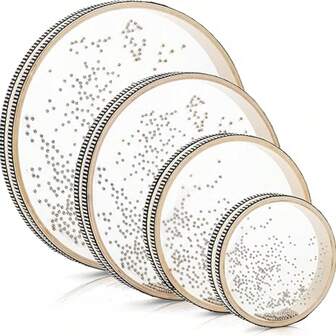 Tambores de olas con cuentas, tambor de sonido marino con carcasa de madera dura, instrumento musical de percusión para suministros escolares y del hogar, 4 pulgadas, 6 pulgadas, 8 pulgadas, 10 pulgadas