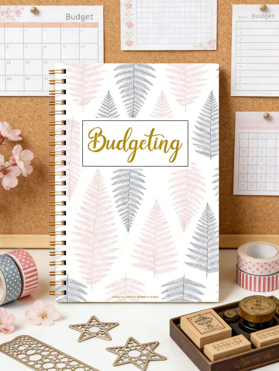 142-Page Monthly Buget Planner, 8.15"*5.71" Budget Planner Notebook With Expense Tracker, Monthly Budget Review & Money Saving Book For Personal Finance, Bills, Savings, School Office Supplies