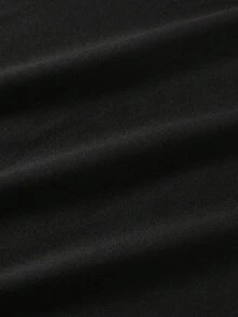 Custom Plus Women's T-Shirt, Personalized With Your Number Logo, Name/Text/Lucky Number On The Front And Back, Loose Short Sleeve T-Shirt - Black - View 6