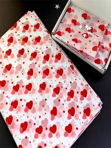 10/20pcs Romantic Red Heart Pattern Tissue Paper, 20in X 14in - Suitable For Wedding, Valentine's Day, Birthday Gift Wrapping And Filler, Holiday Party Supplies, Wedding Gifts - Red - View 6
