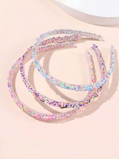 1pc Teen's Ice Cream Candy Colored Bright Opening Headband, Colorful Toothed Anti Slip Headband With Shiny Girls' Headbands, Suitable For Daily Wear And Party Activities