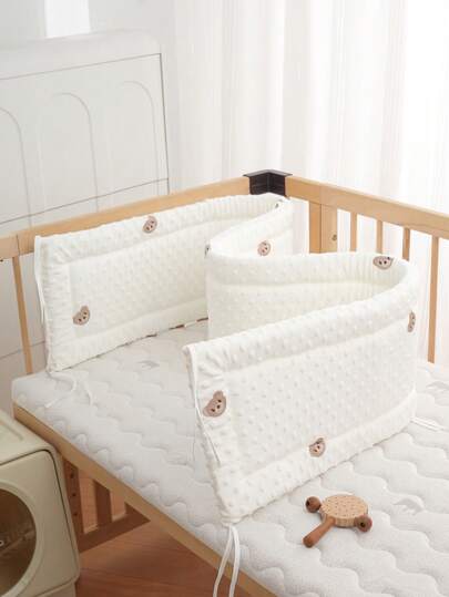 AIBOYING 1pc, Available Sizes: 120cm/47.24in, 140cm/55.12in, 200cm/78.74in, 250cm/98.43in, Baby Crib Bumper Soft Bag, Removable And Washable