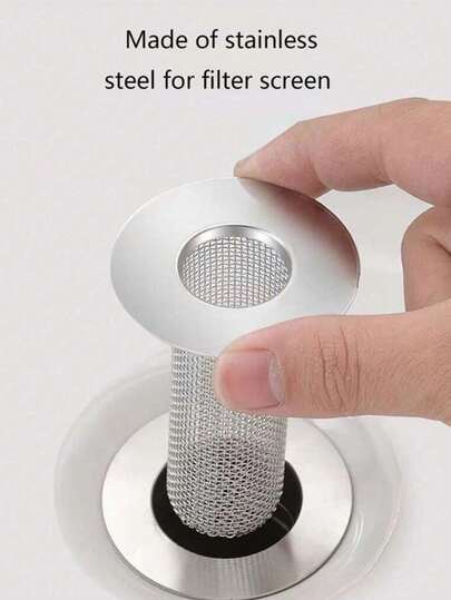 1个浴室下水道毛发过滤器，适用于浴室水槽、浴缸和淋浴下水道，浴室专用家居浴室装饰秋季装饰返校季