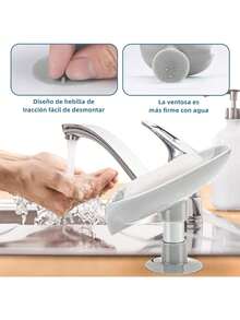 EstiloSummala Jabonera,Jaboneras para Baño,Jaboneras Autodrenante de 2 Piezas,Soporte para Barra de Jabón,Estuche Jabonera de Viaje con Ventosa para Baño,Ducha, Cocina, Fregadero, Bañera(Gris)Versión mejorada - gris - Ver 10