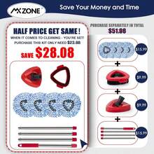 MXZONE Scrubber Mop Head Replacement Compatible With O Cedar EasyWring 1 Tank System, Spin Mop Scrub Brush Head, Hard Bristle Cleaning Brush Attachment For Kitchen Tile Floor, Not Fit RinseClean - MàuP - Xem 6