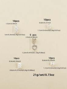 45 piezas DIY Accesorio para el cabello con forma de corazón, recorte de metal ajustable, cuentas para trenzar de moda y sencillas, perfectas para citas de mujeres en verano, pasadores de cabello para el Día de San Valentín, accesorios para el cabello, pinzas para el cabello, pasadores de cabello, barrettes, regalo de accesorios para el Día de San Valentín