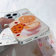 Funda de teléfono para café cappuccino compatible con para 16/XR/11/12/13/14/15 Plus Pro/Plus HL Blanco con gran agujero IMD - Blanco - Cappuccino17  17promax17  17promax - transparente - Ver 5