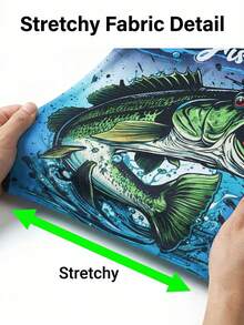 UPF 50+ Breathable & Comfortable Fishing Long Sleeve Shirt, Outdoor Sports Tee For Men, Summer - Black - View 9