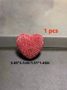 1pc Flat Back Red White Blue Pink Heart Resin Luxury Bling Rhinestones Charms Accessories Junk Phone Case Makeup Mirror Decoration Kawaii Refrigerator Sticker Hairpin Car Air Outlet Decorations Diy Crafts - Heart - View 12