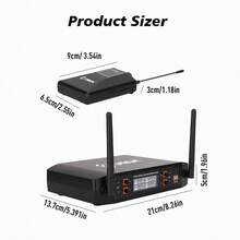 LMBGM Wireless Microphone System Pro 4 Channel 4 Lavalier Bodypacks With 4 Lapel Mic Or 4 Headsets Mic Optional,For Karaoke System Church Speaking Conference Wedding Party.(Halloween Gift) - màu đen - Xem 10