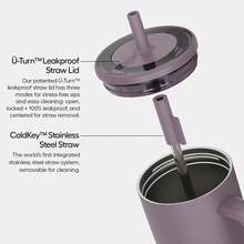 Era 40 Oz Tumbler With Handle And Straw | 100% Leakproof Insulated Water Bottle Tumbler With Lid And Flexible SoftSip Straw | Made Of Stainless Steel | Cup Holder Friendly | 40oz (Matte Black) - 紫丁香黃昏 - 查看 4