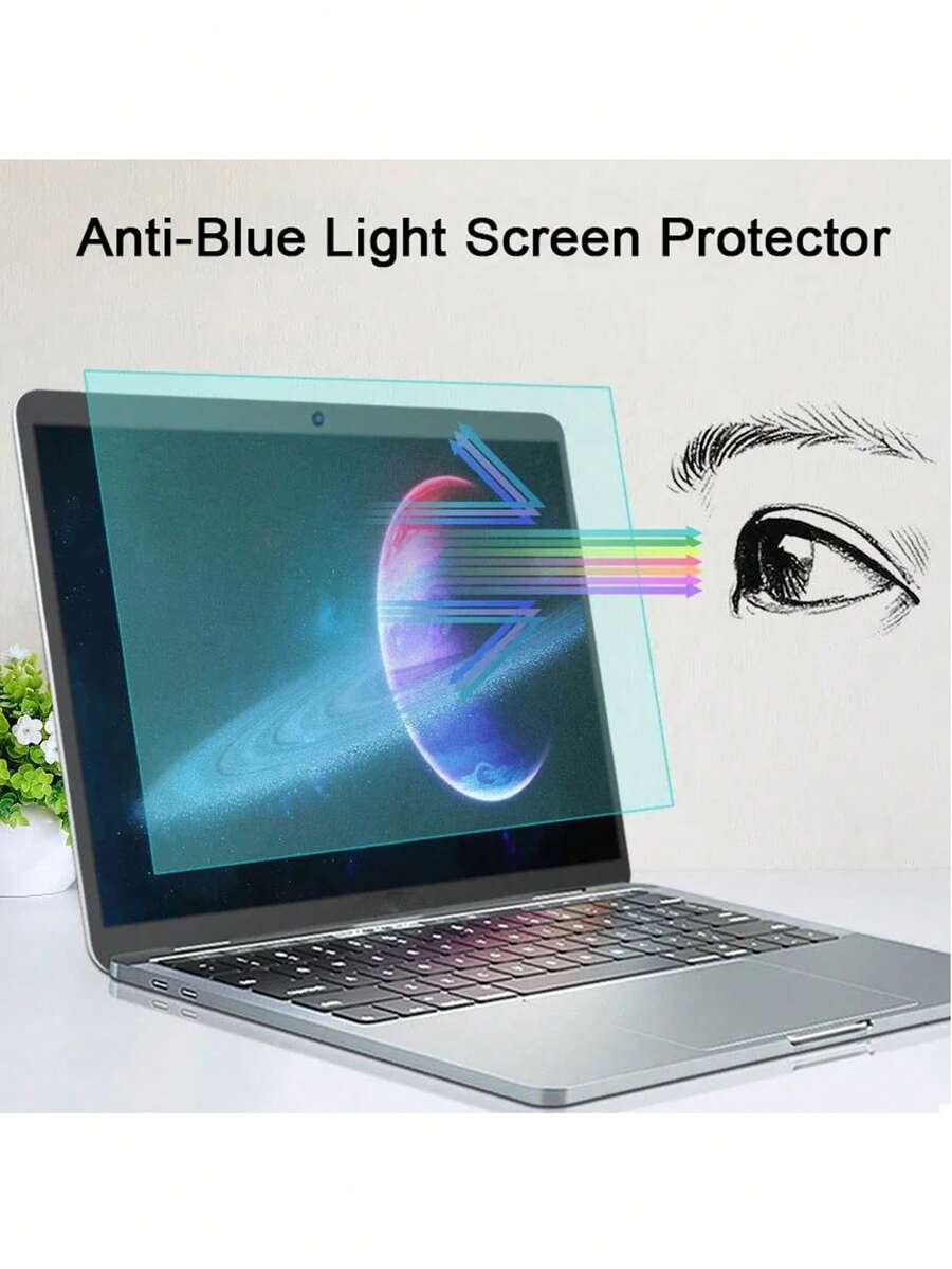 1pc High Definition Blue Light Soft Film Screen Protector, Anti-Fingerprint, Blue Light Filter, Eye Protection PET Soft Film For MacBook Pro 13.3/16.2/14.2, Air 13.3/15.3/13.6