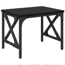 vidaXL Support d'imprimante réglable Chêne noir 40 x 30 x 31 cm - Noir - Voir 2