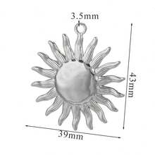 5pcs Stainless Steel Charm Connectors Big Heart Sun Gold-Plated DIY Necklace Earrings Fashion Jewelry Making Materials Wholesale - Multicolor - View 19