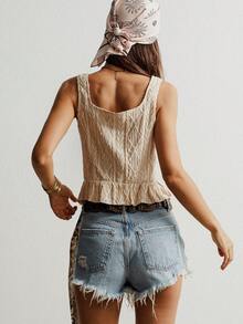 Rusttydustty A Numbered Sleeveless Casual Vacation Top For Women Boho Easter Beach Hawaii Music Festival Tropical Vacation - Coffee - View 7