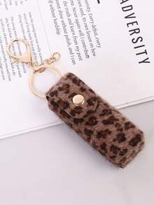 1Pc Women'S Leopard Print Lipstick Box Lipstick Holder Pendant Keychains Bag Charms,Elegant Cosmetic Storage Kit Makeup Travel Cases Organizer Bag For Purse,Travel Lipstick Case For Makeup Organization,Perfect Gift For Women,Suitable For Everyday Use,Mother'S Day Gifts,Gifts For Your Loved One - Multicolor - View 13