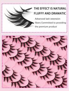 20Pairs Of Cartoon Sharp Tail Eyelashes - Fully Strip, Thin And Dense, Suitable For Halloween And Party Cosplay Natural Doll Eye Makeup. Soft And Fluffy Lashes, Reusable, Large Capacity, Suitable For Daily Use, Easy To Wear. - Spiky Manga Lashes - View 5