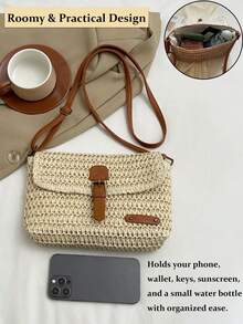 New Stylish Simple Plaid Patchwork Handbag Tote Shoulder Crossbody Bag For Women,Fall Winter Crossbody Bag Small Vintage Plaid Pattern Purse With Top Handle & Adjustable Strap, Mini Phone Bag For Essentials, Black And Brown Tartan Handbag,[US Local Warehouse] Secret Santa Gifts For Women,Travel Essentials,School Supplies,The Best Gift Choice, Birthday Gift, Valentine's Day - 彩色 - 查看 5