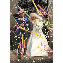 100 piezas Varitas con cinta de colores del arcoíris y campana dorada, varitas de deseo de hadas multicolor para fiestas, idea de despedida con cintas, para boda, despedida de soltera, desfile del orgullo, ceremonia, accesorios para fotos, arcoíris - arcoíris - Ver 7