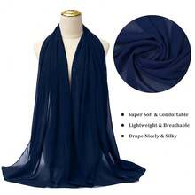 Ciormis Chiffon Shawl Wraps Scarves Lightweight For Women Evening Dresses Wedding Bridesmaid Or Formal Occasions,A#.NavyBlue - A#.Xanh hải quân - Xem 3