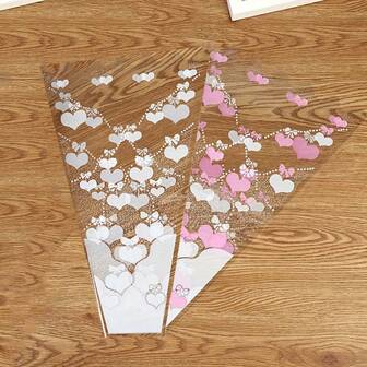 100 Pieces, Flower Packaging, Valentine's Day, Mother's Day, Teacher's Day Bouquet Suitable For Graduation And Other Flower Gift Packaging, Suitable For Birthdays And Weddings