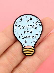 1PC Cute Cartoon Light Bulb Shaped Enamel Pin Brooch Lapel Pins Badge On Backpack Clothing Accessories Inspirational Jewelry Gifts - Nhiều màu - Xem 1