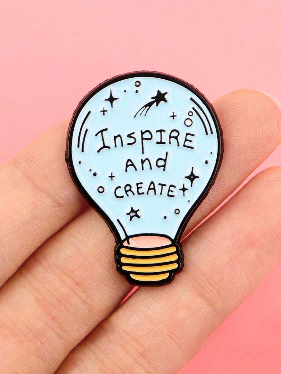 1PC Cute Cartoon Light Bulb Shaped Enamel Pin Brooch Lapel Pins Badge On Backpack Clothing Accessories Inspirational Jewelry Gifts - Nhiều màu - Xem 1