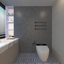 3D防水、防油、哑光质感、可移除水泥/混凝土纹理贴纸，适用于卧室、厨房、浴室、健身房、餐厅墙面装饰