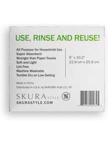 EstiloSkura Estilo WIPE ENVY™ Toallitas de limpieza reutilizables de microfibra sin pelusas, color blanco, 10 unidadesVersión mejorada - 1 - Ver 4