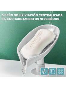 EstiloTendenciaJabonera De BañO, 2 Piezas Jaboneras Para BañO Autodrenante, Estuche Porta Jabon De BañO Con Ventosa, FáCil De Limpiar, Jabonera Para BañO, Ducha, Cocina, Fregadero, BañEra (Gris)Calidad PremiumVersióN Mejorada - gris - Ver 3