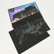 Adult Scratch Art Set - Elegant City Night Scenery, Creative Handmade Relief Painting, Wall Decor, Scratch Stickers, Holiday Gift Set, Includes Scratch Tools And Cardboard Materials - Multicolor - View 14