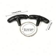 1pc Compact Ultra-Light Steel Wire Saw: Multipurpose Wood & Branch Cutter For Camping, Hiking And Emergency Use - màu đen - Xem 7