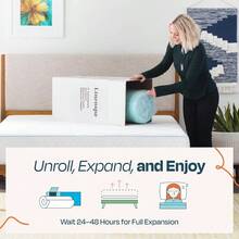 Linenspa - Colchoneta de Memory Foam con Gel en Remolino - Sobrecolchón de Ondas Refrescante de 5 cm - Topper para Colchón - Sensación Suave y Acolchada - Alivia Puntos de Presión - Inidividual - Azul - Ver 5